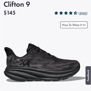 HOKA Clifton 9 Size 7, NO BOX